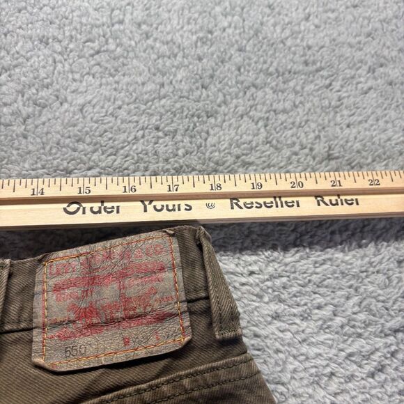 Levis 505 Jeans Mens 38x32 Brown Medium Wash Cotton Relaxed Fit Denim Workwear - Picture 7 of 10